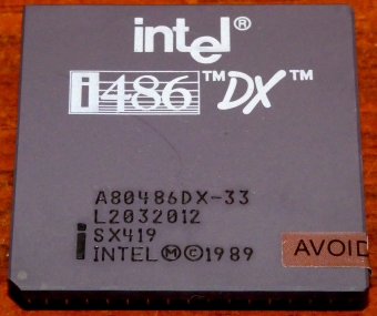 Intel i486 DX 33MHz CPU (A80486DX-33) sSpec: SX419 Malay 1989